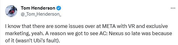 曝育碧希望《刺客教條:聯結核心2》登陸全部VR平台 曝育碧希望《刺客教條:聯結核心2》登陸全部VR平台