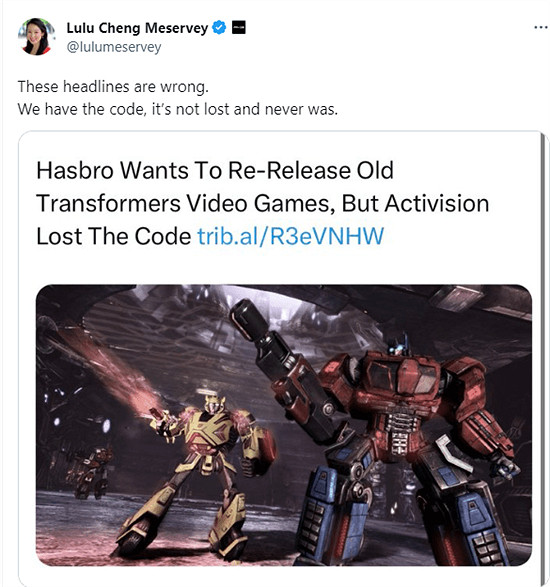 《變形金剛》遊戲程式原始碼已丟失?動視:沒這回事兒! 《變形金剛》遊戲程式原始碼已丟失?動視:沒這回事兒!