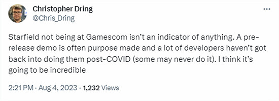 玩家對科隆展沒有《星空》試玩感到擔憂 專家：沒必要