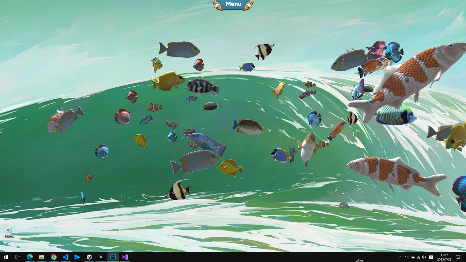 桌面養魚摸魚利器《Fish on the desktop》Steam頁上線 桌面養魚摸魚利器《Fish on the desktop》Steam頁上線