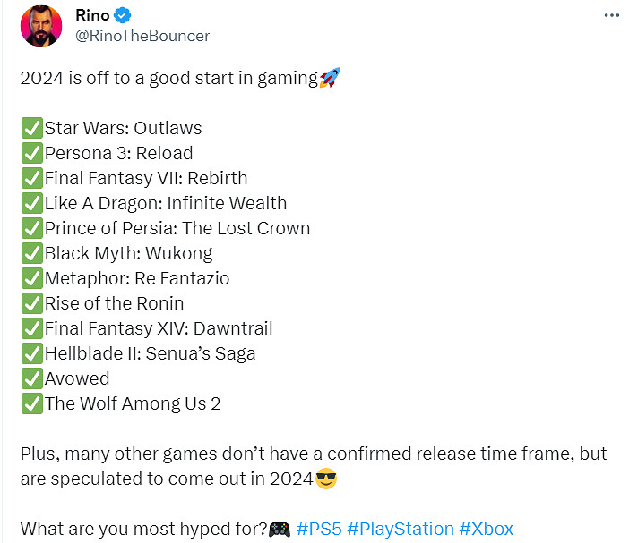 一張圖匯總2024年新發售遊戲:你最期待玩哪款? 一張圖匯總2024年新發售遊戲:你最期待玩哪款?