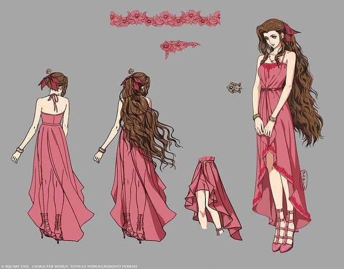 蔡 蔡明老師？《FF7重製版》愛麗絲裙子設計圖公開
