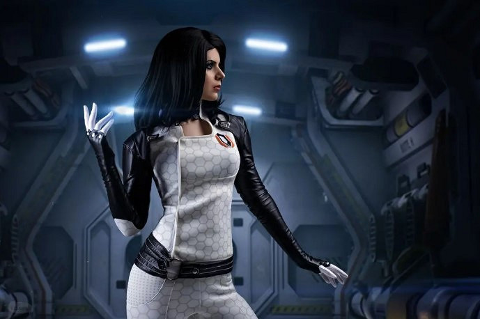 俄國小姐姐cos《巫師》特莉絲 一席長裙勾勒完美曲線