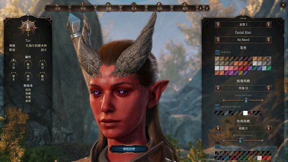 《柏德之門3》提夫林種族捏臉資料分享      怎麽捏臉？