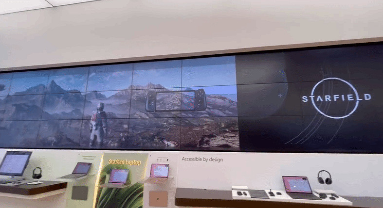 微軟實體店《星空》廣告展示 橫跨整面牆十分壯觀! 微軟實體店《星空》廣告展示 橫跨整面牆十分壯觀!