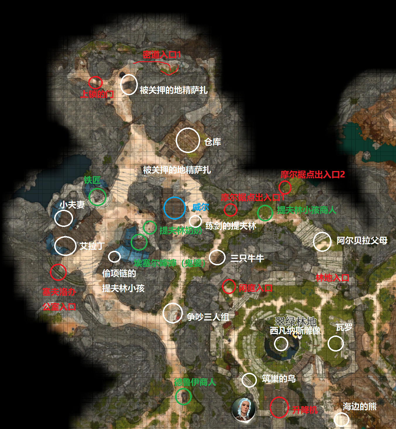 《柏德之門3》西凡納斯林地地圖總覽 西凡納斯林地密道入口在哪? 《柏德之門3》西凡納斯林地地圖總覽 西凡納斯林地密道入口在哪?