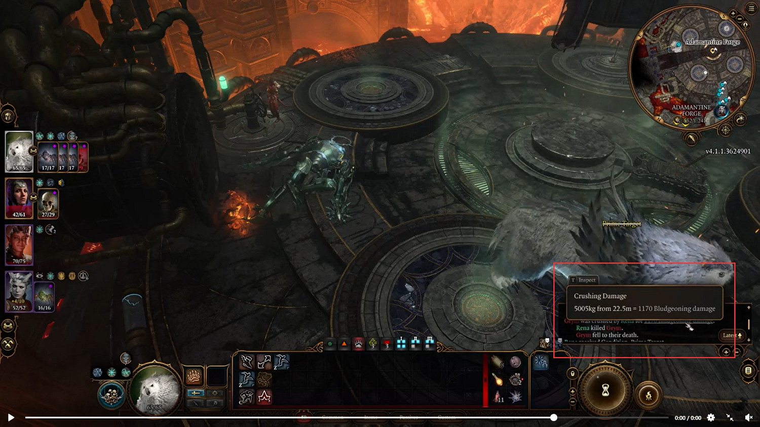 《柏德之門3》德魯伊變身「超巨梟熊」一擊壓死Boss