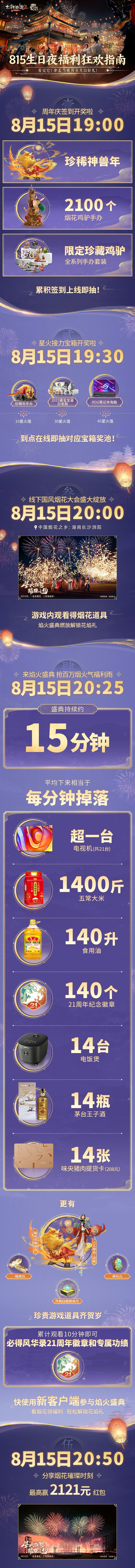 今晚線上領福利！《大話西遊2經典版》815煙火大會及焰火盛典開啟