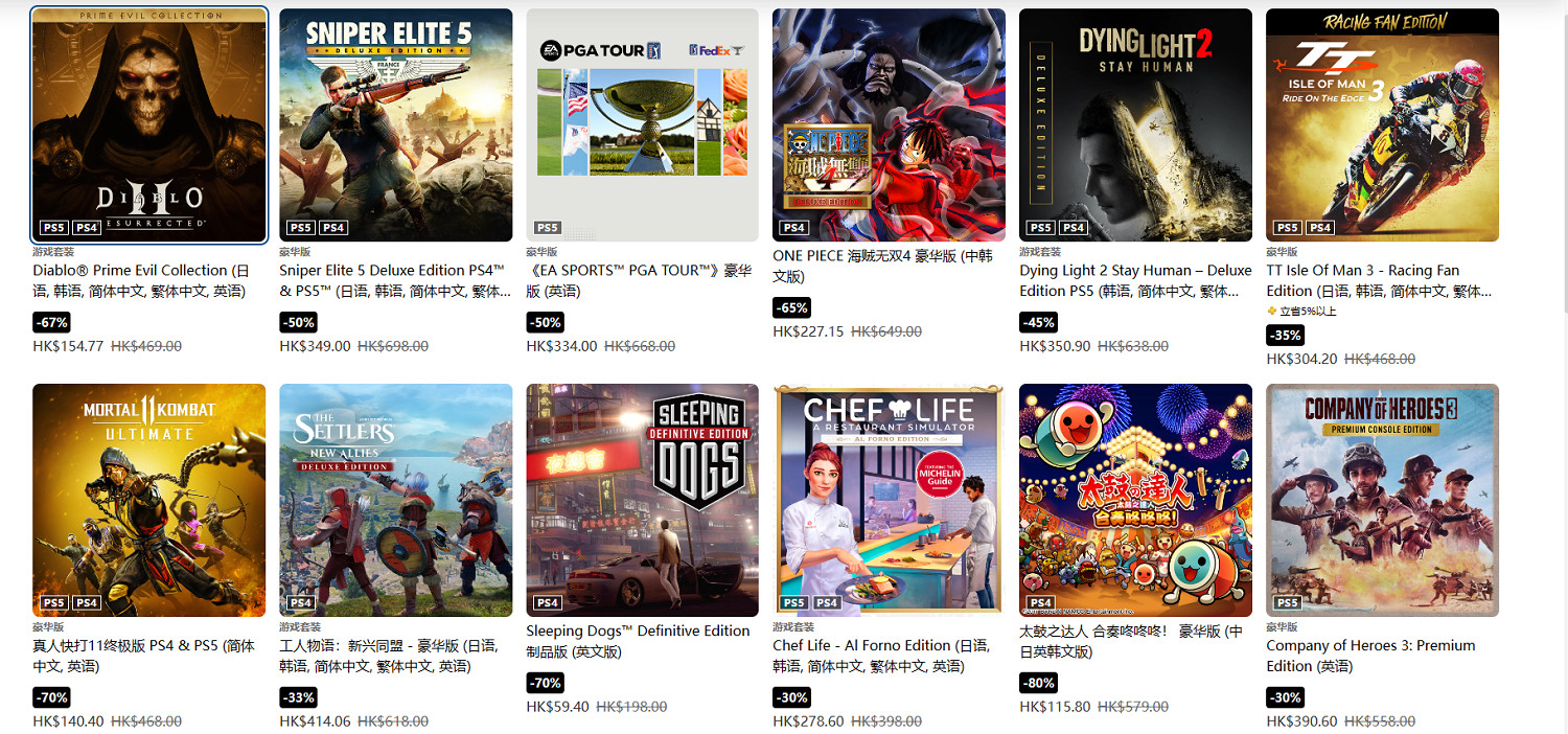 港服PSN八月限時狂歡！必備遊戲最低25折瘋狂優惠！
