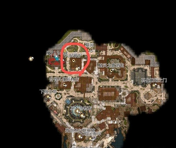 《柏德之門3》第三章強力裝備販賣商人位置