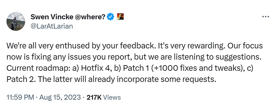 《柏德之門3》4號熱修更新檔將包含1000+修復和調整! 《柏德之門3》4號熱修更新檔將包含1000+修復和調整!