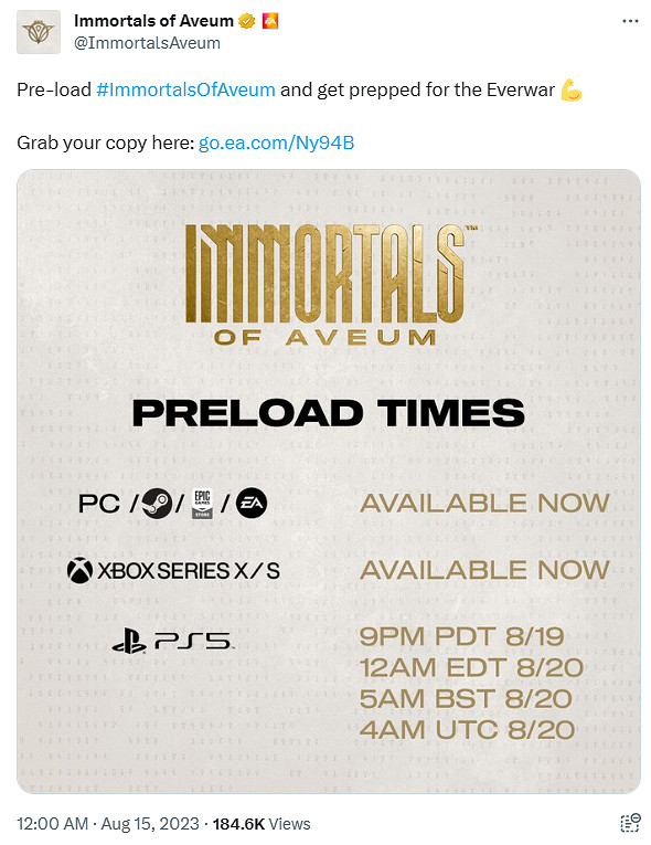 EA魔法射擊遊戲《不朽者傳奇》除PS5版以外均開啟預載 EA魔法射擊遊戲《不朽者傳奇》除PS5版以外均開啟預載