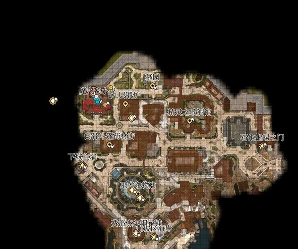 《柏德之門3》第三章強力裝備販賣商人位置