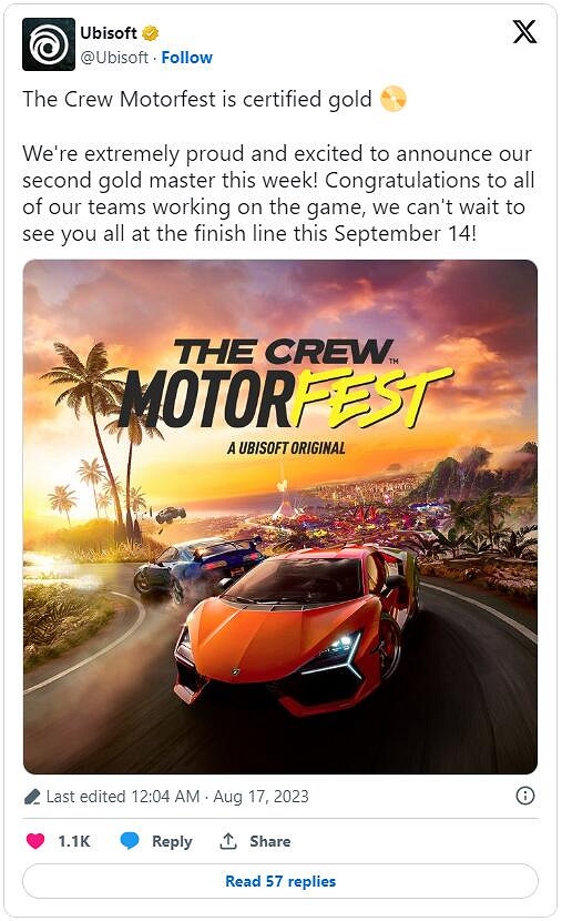 《飆酷車神:轟鳴盛典》進廠壓盤!9月14日不見不散 《飆酷車神:轟鳴盛典》進廠壓盤!9月14日不見不散