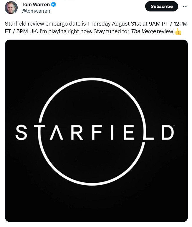 B社《星空》全球媒體評分解禁時間確定!9月1日淩晨1點 B社《星空》全球媒體評分解禁時間確定!9月1日淩晨1點