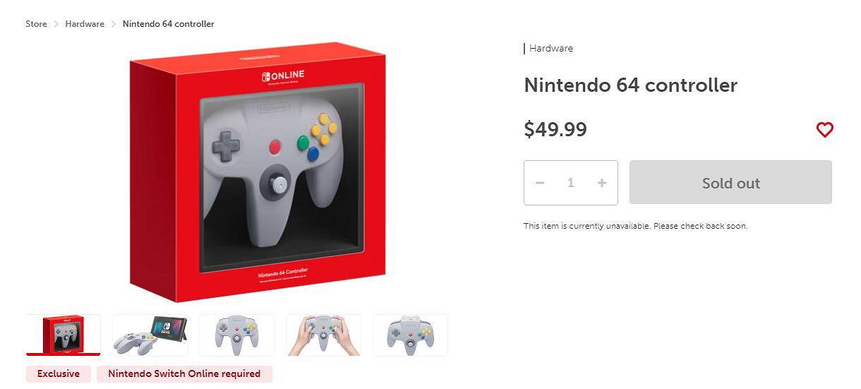 任天堂N64手把官方重製版上架：復古造型 售價約新台幣1576元