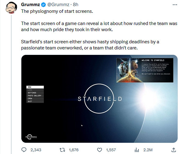 《暗黑2》製作人炮轟《星空》主選單介面引爭議! 《暗黑2》製作人炮轟《星空》主選單介面引爭議!