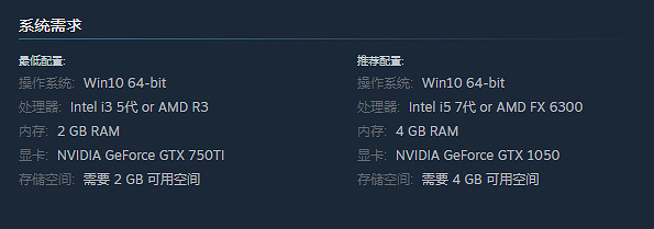 《沙盒與副本英勇之地》配置要求 《沙盒與副本英勇之地》配置要求