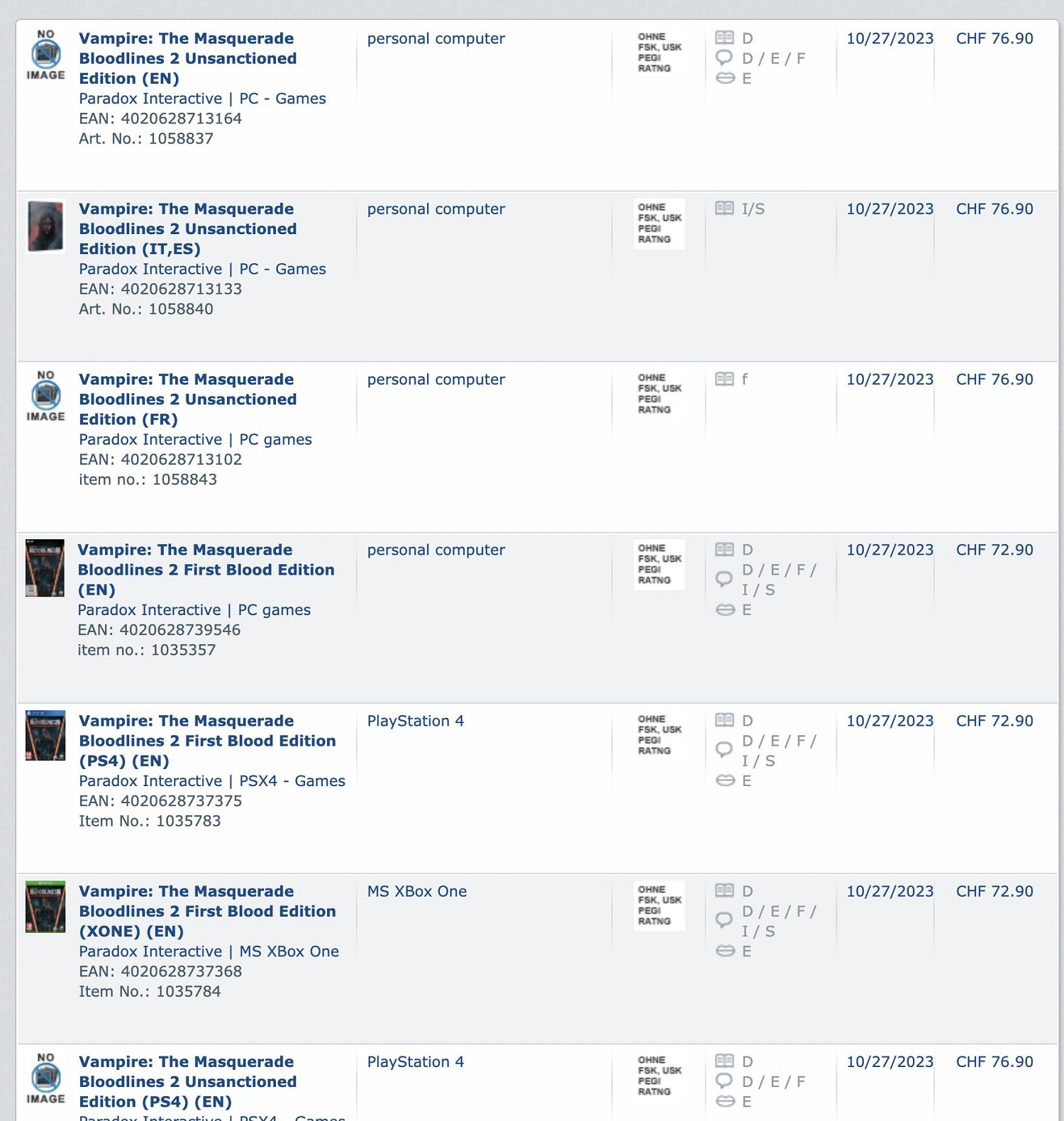 發行商泄露《吸血鬼：避世血族2》可能10月27日發售!