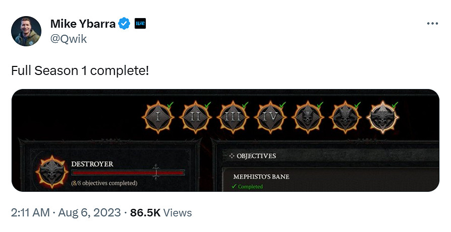 玩遊戲時間真多 暴雪總裁打算完成《暗黑4》戰網全成就