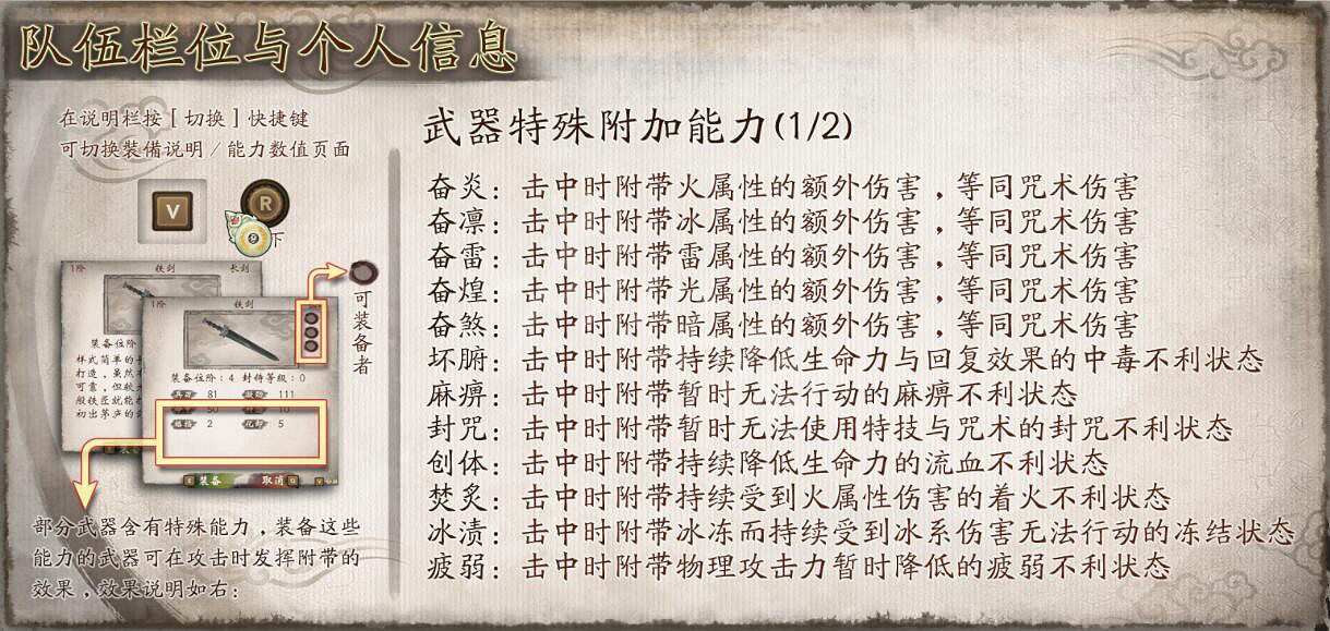 《霸劍霄雲錄》武器特殊能力效果一覽 武器特殊能力有哪些？