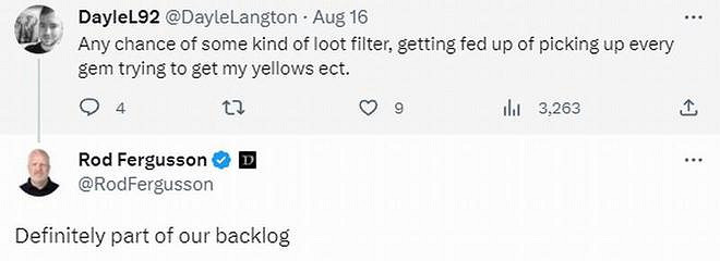 《暗黑4》總經理回應戰利品過濾器功能正在製作中！