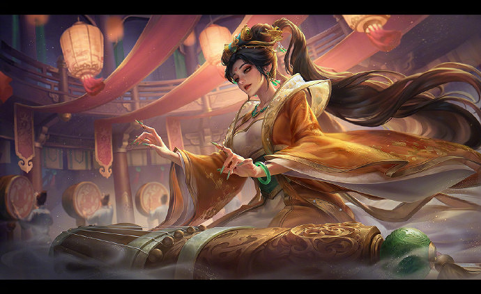 《LOL》娑娜臻彩皮膚原畫細節鑒賞：極具國風氣韻！