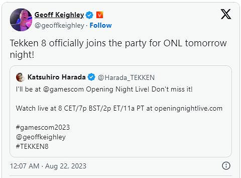 GC23:格鬥大作《鐵拳8》確認亮相科隆展開幕夜直播 GC23:格鬥大作《鐵拳8》確認亮相科隆展開幕夜直播