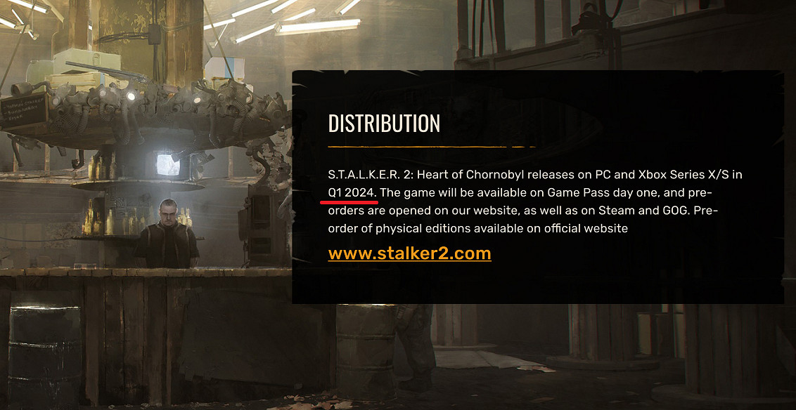 《潛行者2》第4次跳票!現定於2024年第一季度發售 《潛行者2》第4次跳票!現定於2024年第一季度發售