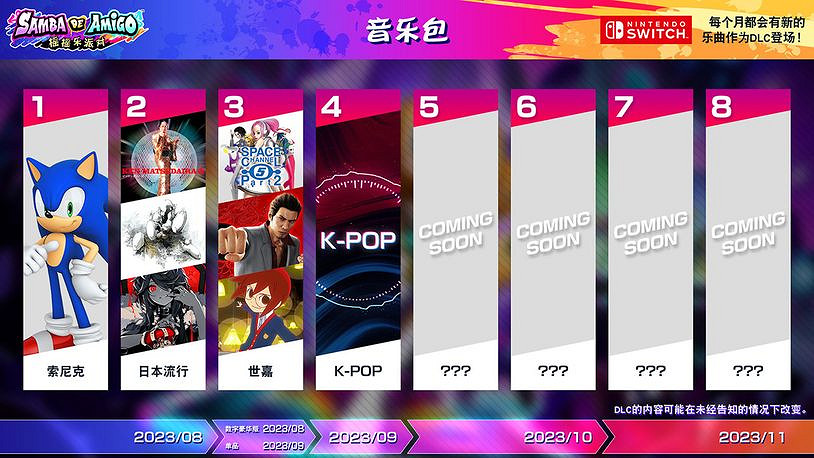 音樂節奏遊戲《快樂桑巴派對焦點》DLC發布計劃公布 音樂節奏遊戲《快樂桑巴派對焦點》DLC發布計劃公布