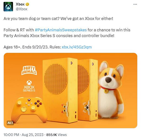 Xbox官方展示《猛獸派對》主題XSS 橙色配色很可愛！