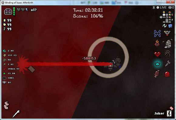 《以撒的結合：胎衣》單發眼淚極限傷害測試