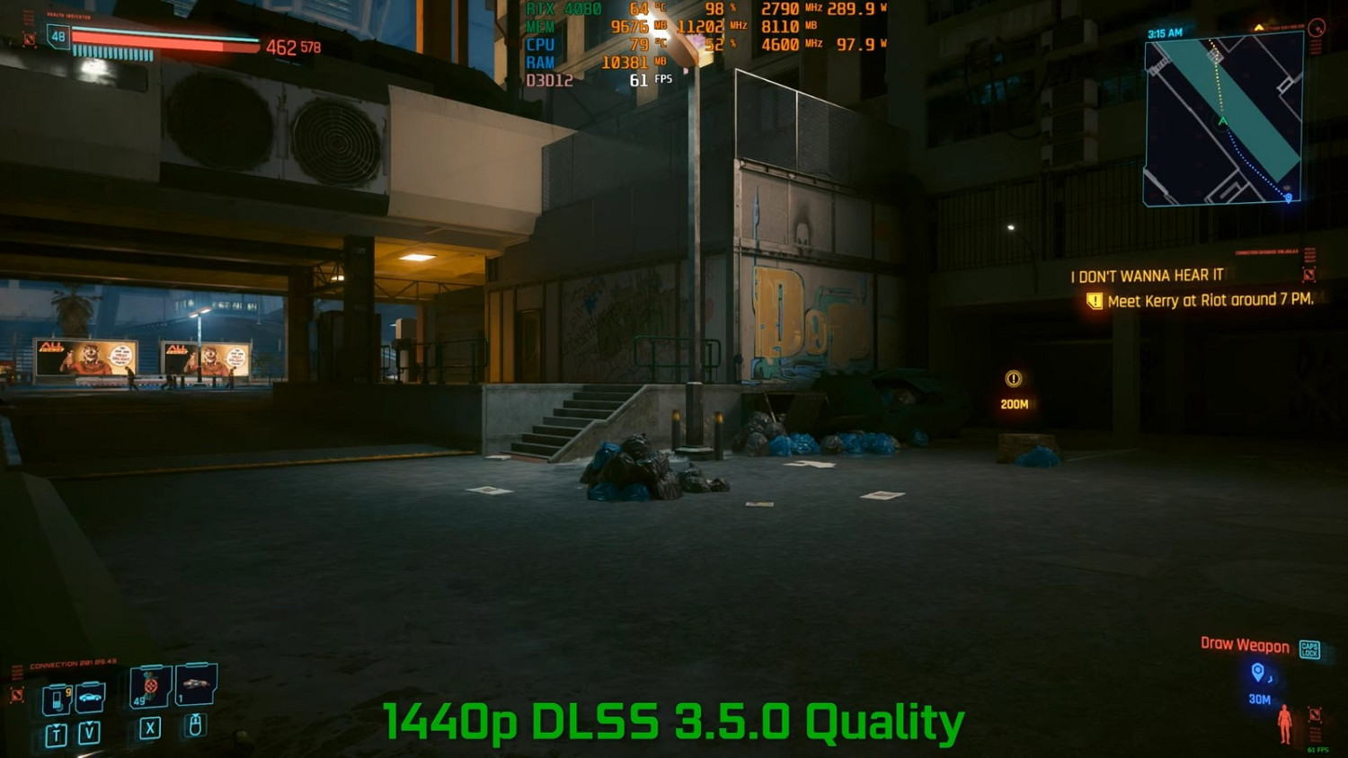 《賽博2077》DLSS 3.5 VS DLSS 3.1.1 畫面提升明顯