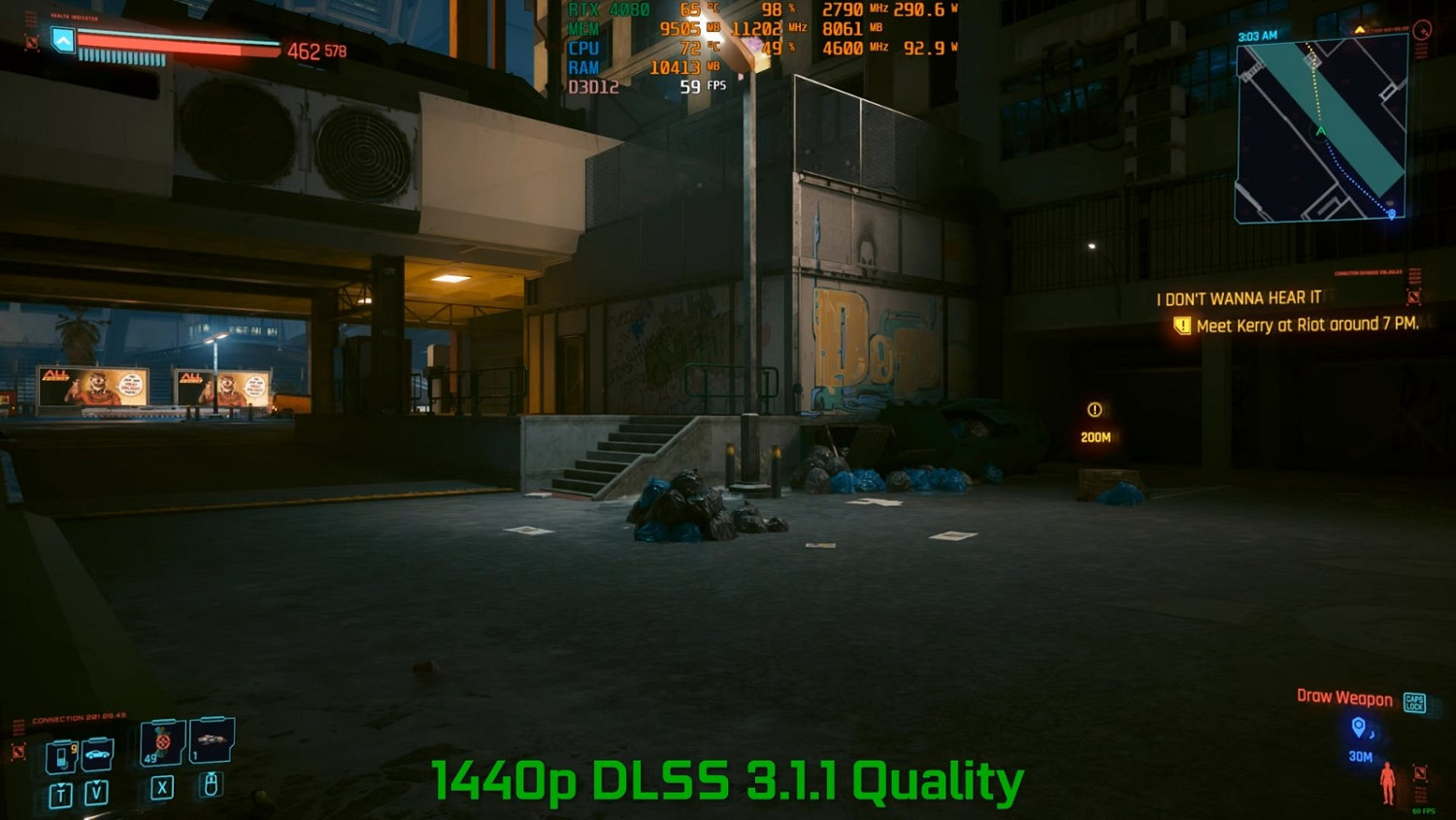 《賽博2077》DLSS 3.5 VS DLSS 3.1.1 畫面提升明顯