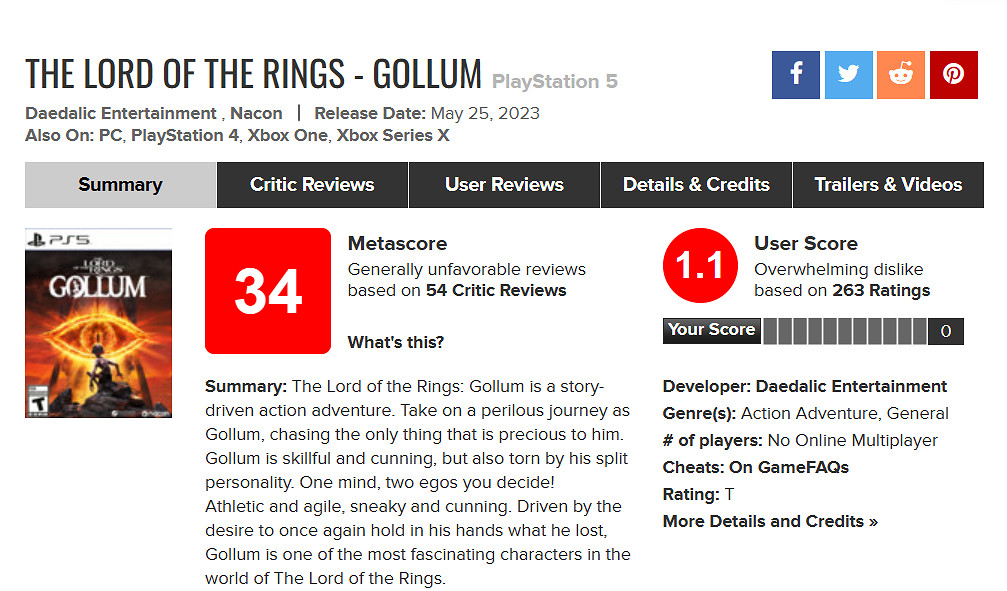 《魔戒:咕嚕》Steam線上僅剩1人!他還在堅持我哭死 《魔戒:咕嚕》Steam線上僅剩1人!他還在堅持我哭死