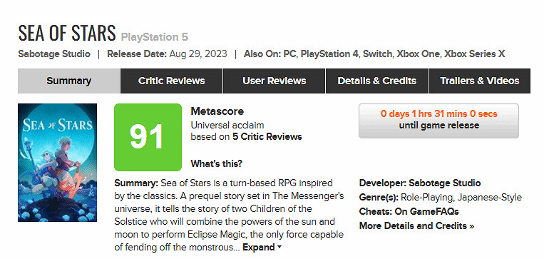 早報:《星之海》媒體評分解禁 GOG喜加一免費領 早報:《星之海》媒體評分解禁 GOG喜加一免費領