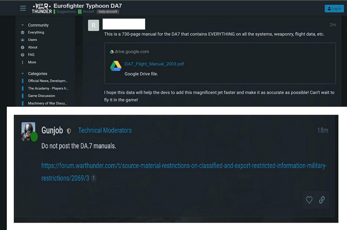 再一次《戰爭雷霆》玩家泄露機密資料 這回是北約！