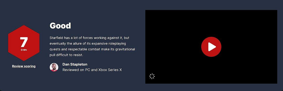 《星空》IGN評分高嗎？IGN評分評測一覽