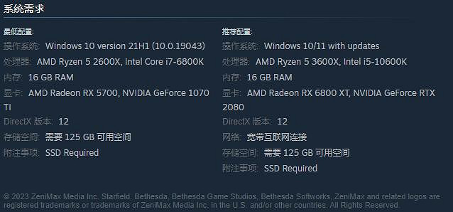《星空》遊戲記憶體介紹