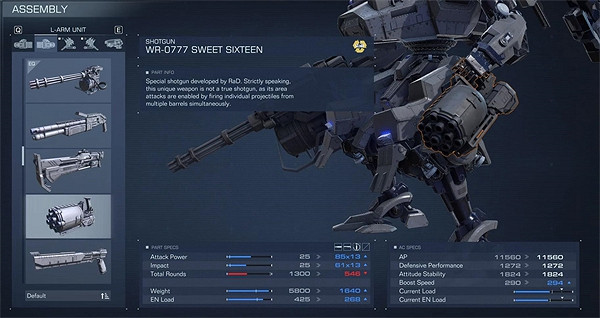《機戰傭兵6》最強噴子介紹 《機戰傭兵6》最強噴子介紹