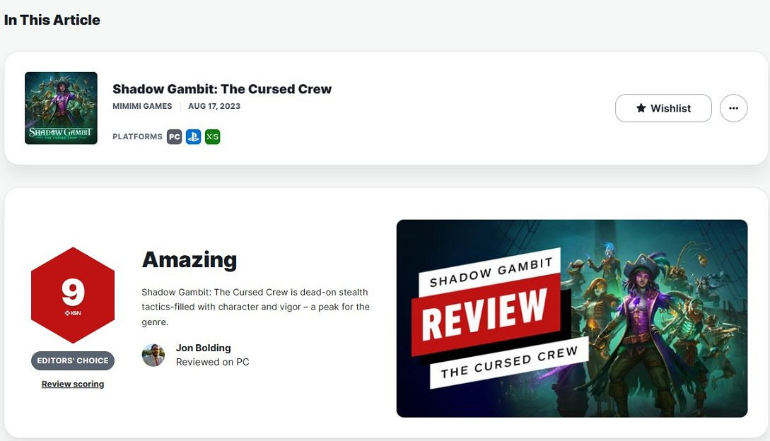 《暗影詭計:受詛咒的船員》遊戲好玩嗎?媒體評分一覽 《暗影詭計:受詛咒的船員》遊戲好玩嗎?媒體評分一覽