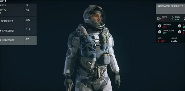 《星空》starfield盔甲組成介紹