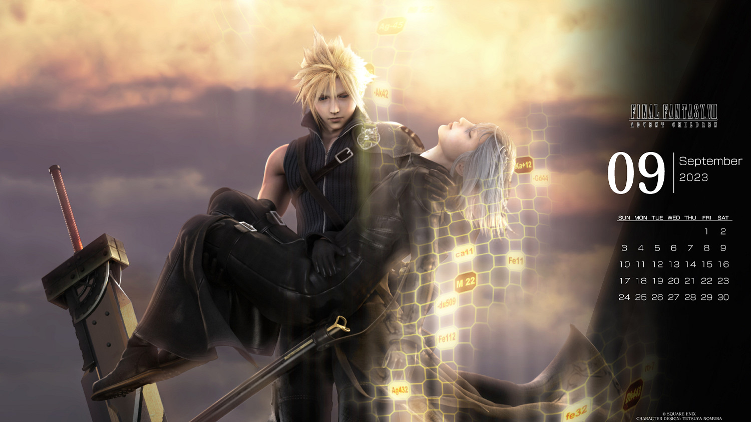 《最終幻想7重製版》9月壁紙公開：克勞德公主抱！