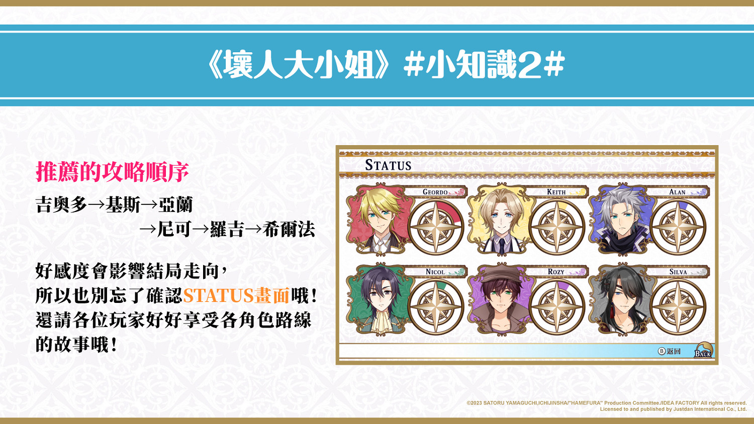 乙女遊戲《轉生惡役只好拔除破滅旗標》繁中版新情報