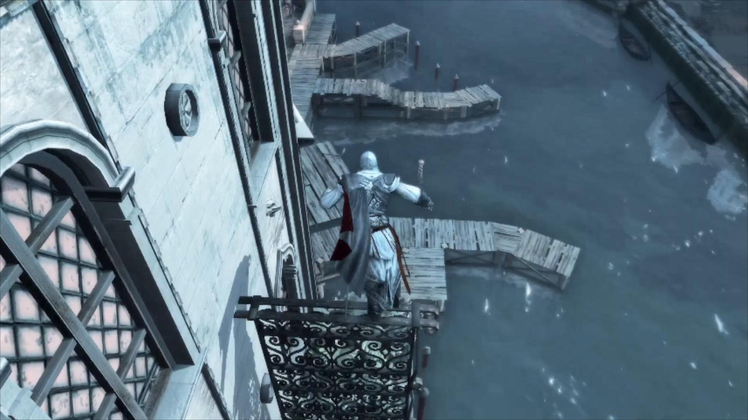 《刺客教條2》大師級跑酷展示：月光照耀的水城威尼斯