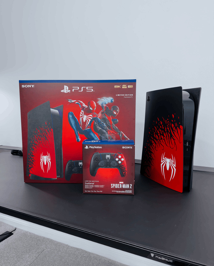 《漫威蜘蛛人2》PS5限定套裝實物圖 毒液小蟲相互糾纏