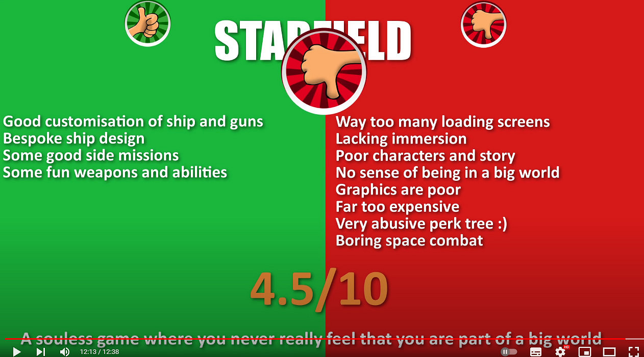 IGN編輯因給《星空》7分遭批評 《星空》 YouTube 獲4.5分 IGN編輯因給《星空》7分遭批評 《星空》 YouTube 獲4.5分