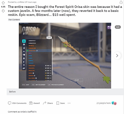 唯恐遊戲不亂!《鬥陣特攻2》奧麗莎皮膚特效遭暗改 唯恐遊戲不亂!《鬥陣特攻2》奧麗莎皮膚特效遭暗改