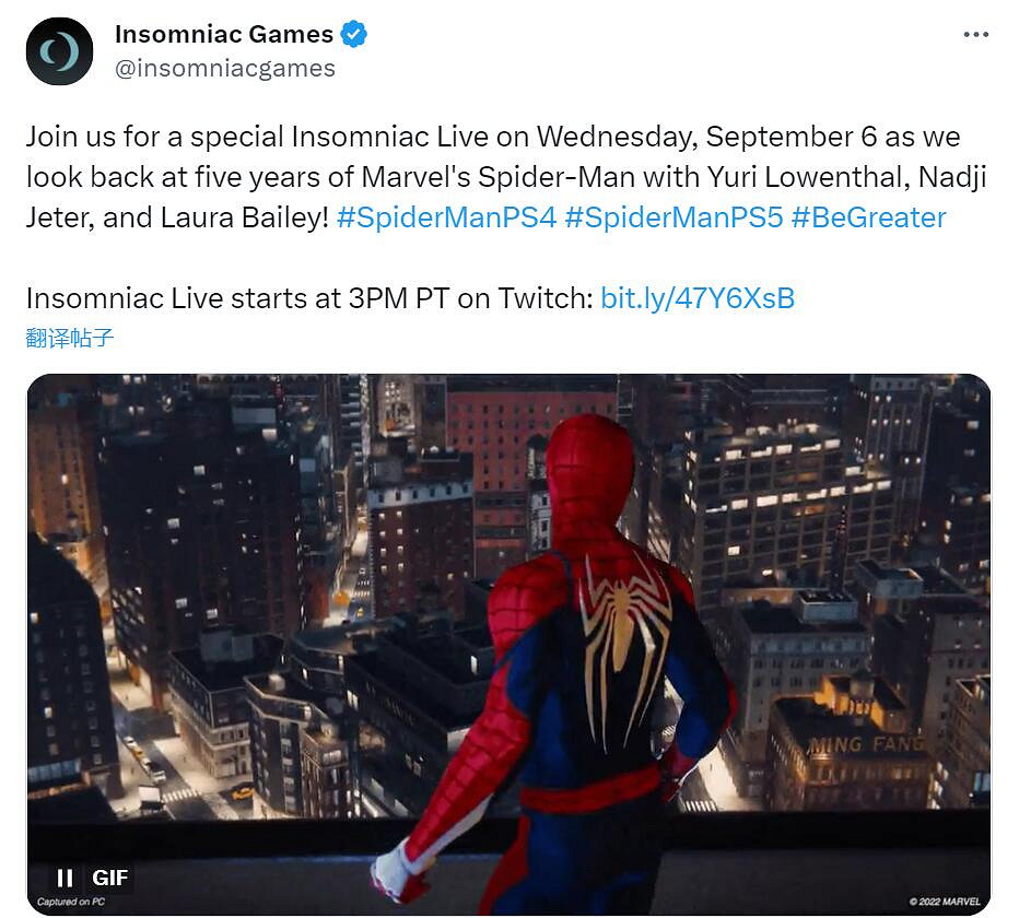 Insomniac將舉行特別直播 回顧《漫威蜘蛛人》系列！