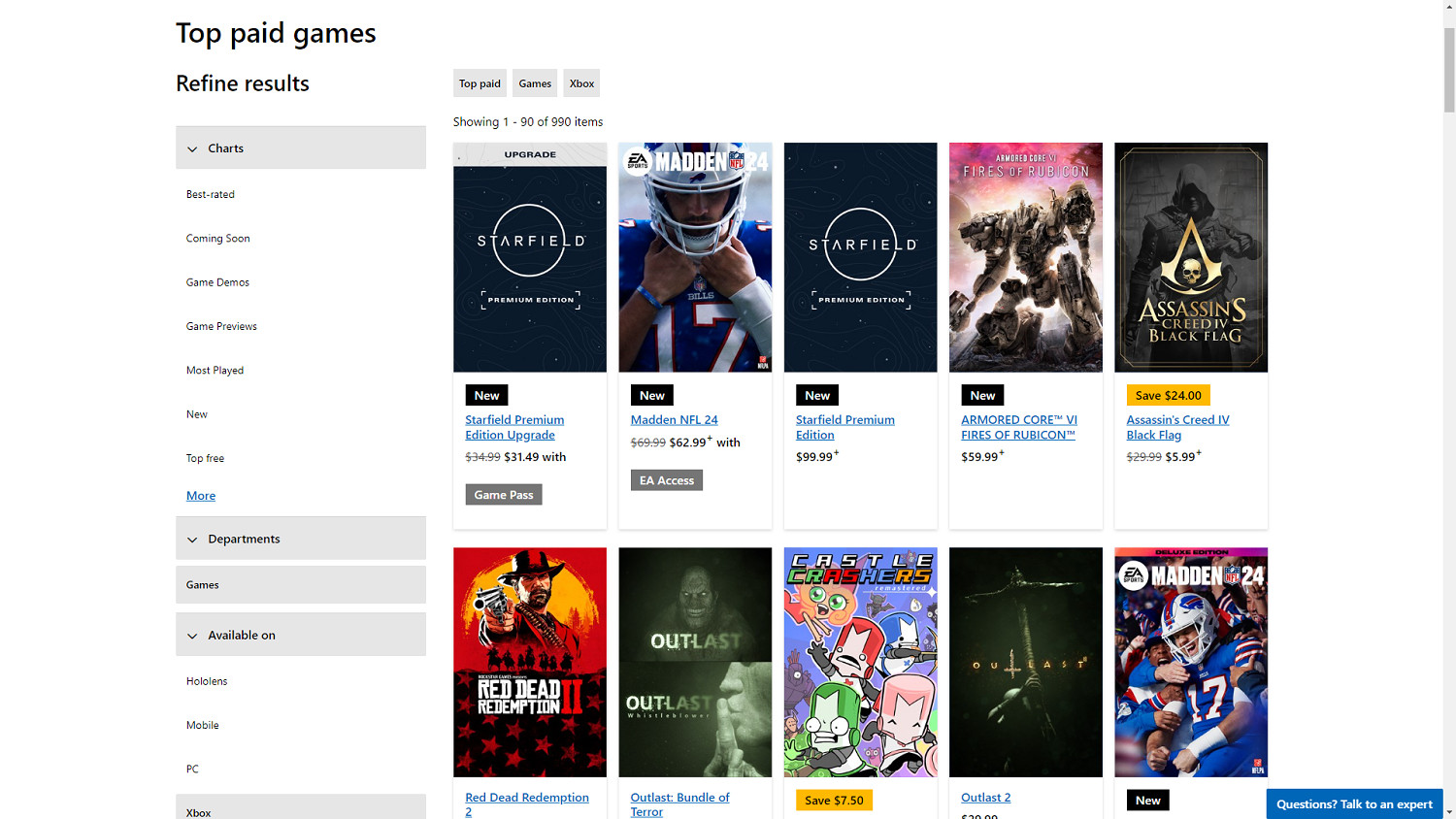 《星空》登頂Xbox熱銷榜  Xbox Game Pass (XGP) 玩家額外付費僅為提前體驗